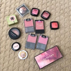 Lot of drug store and high end makeup